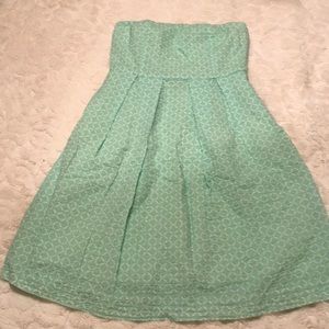 J Crew Sea Foam Green Tube Top Dress